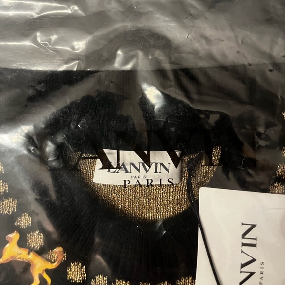 Lanvin necklace-motif knitted jumper in black. Brand new with tags - Picture 7 of 8